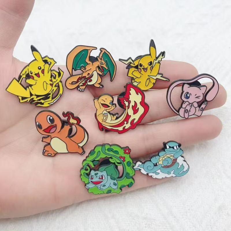 Party Games Event - 8pcs alloy drip oil cartoon baby