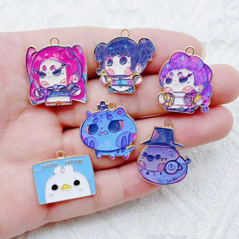 Party Games Event - 10pcs Cartoon Anime Pendant Oil Drop