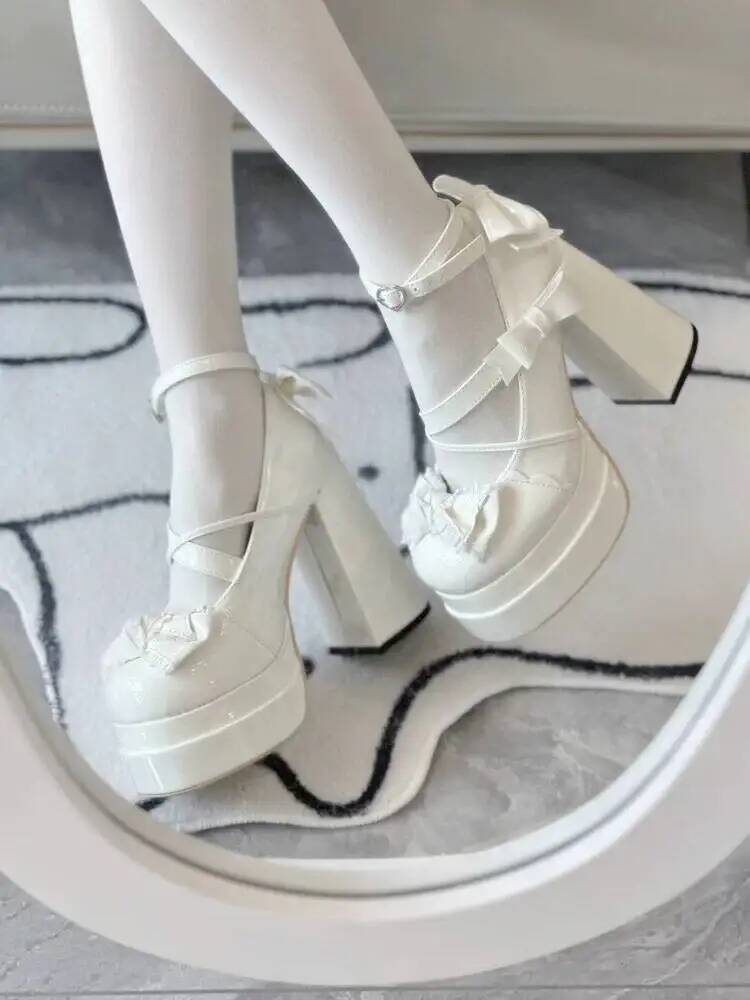 Party Games Cross Platform - Lolita Platform Mary Jane Shoes Lace