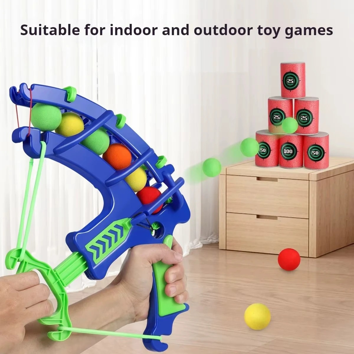 Party Games Kids Birthday - Throw Sport Slingshot Target Bubble Gun