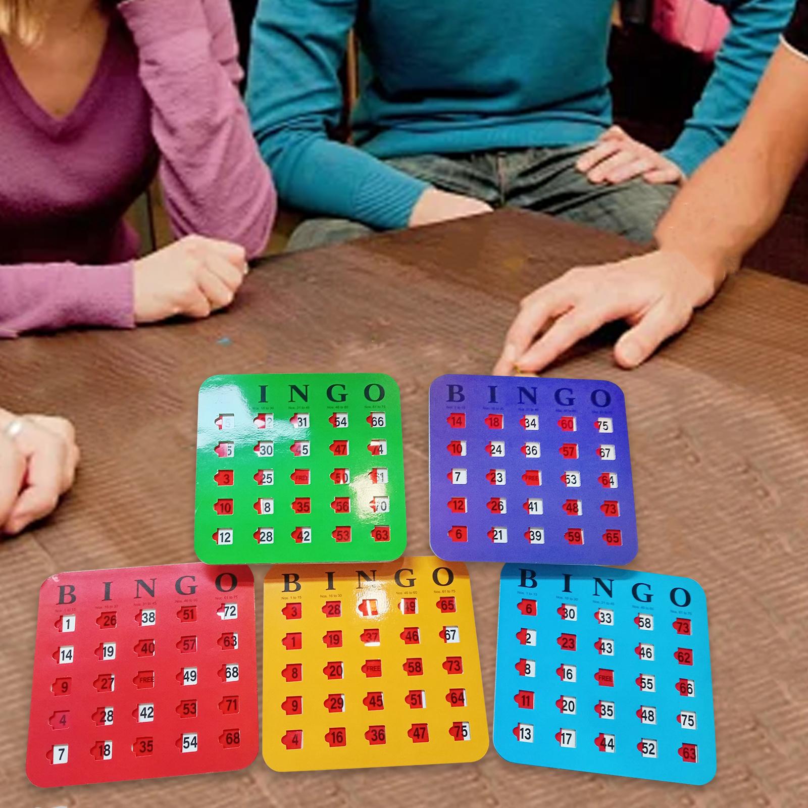 Party Games Bingo - 5 Pieces Large Print Bingo Cardboard