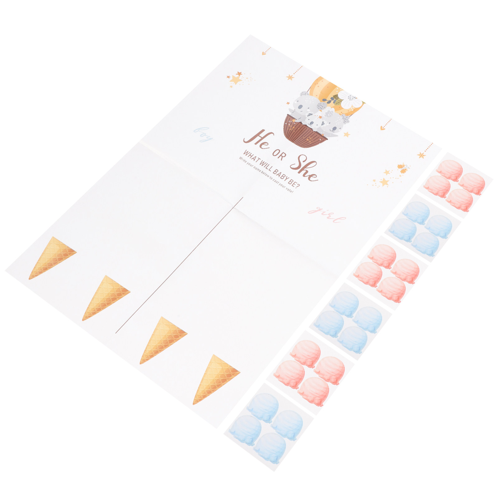 1Set Gender Reveal Game Card P - Party Games Baby Shower ulasan dan harga