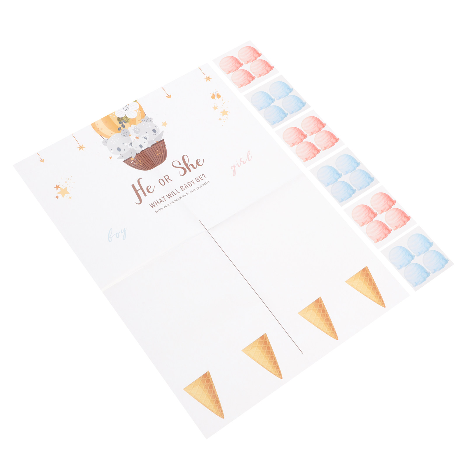 1Set Gender Reveal Game Card P - Party Games Baby Shower ulasan dan harga