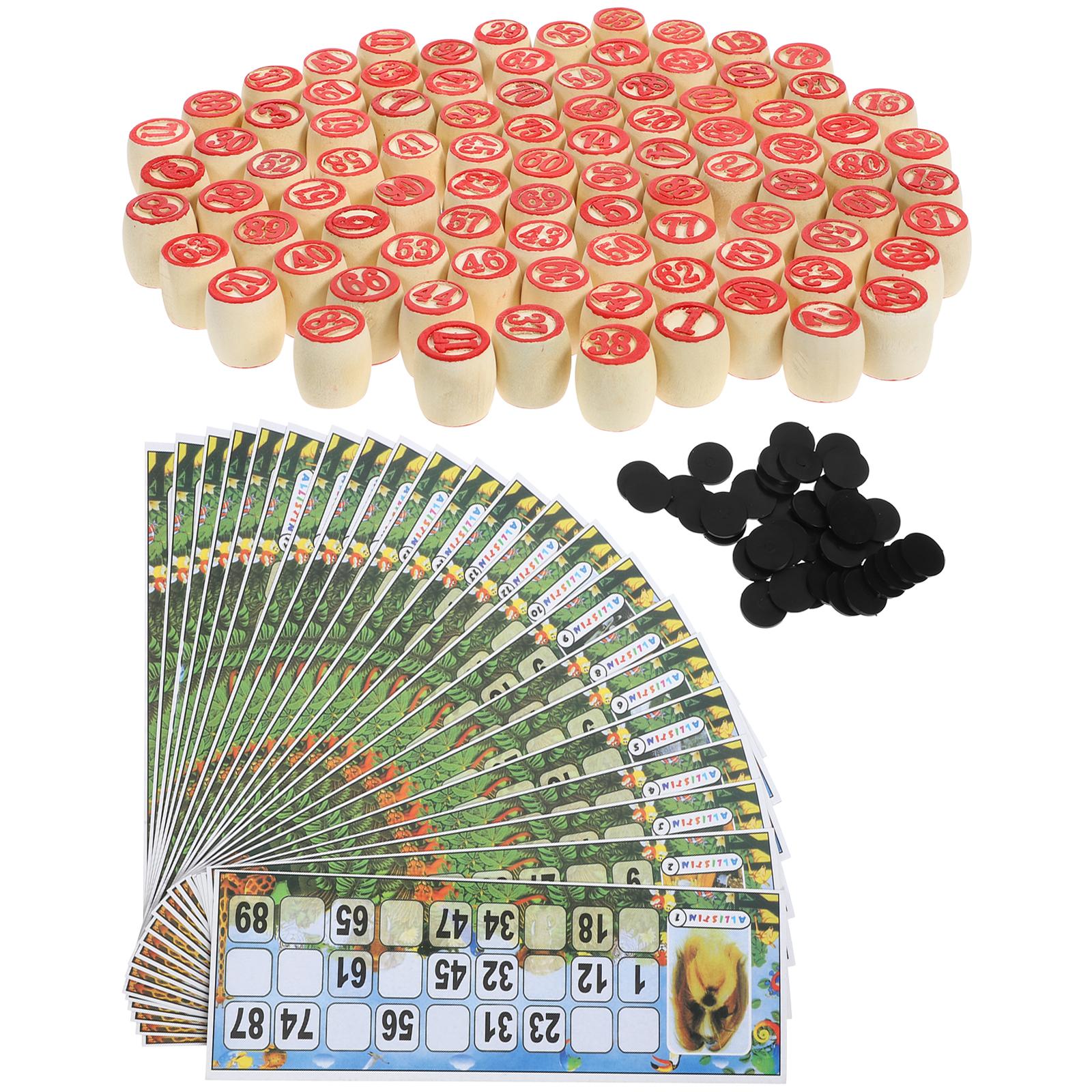 1 set Wooden Number Chess Piec - Party Games Bingo ulasan dan harga