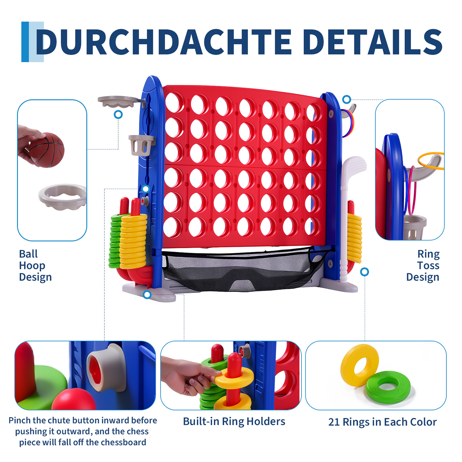 4-in-1 Giant Connect Game Set  - Giant Connect Four ulasan dan harga