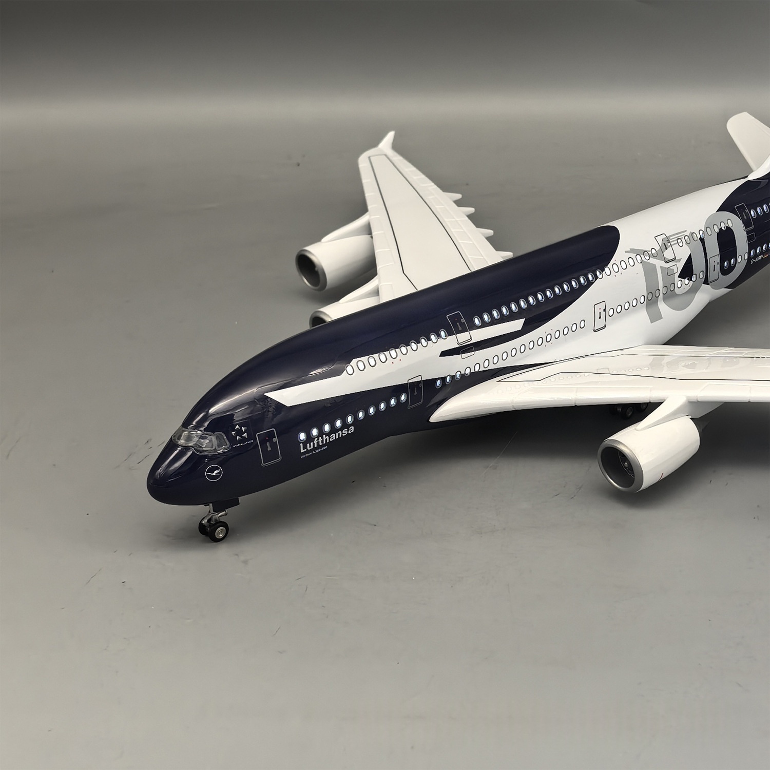 New 45cm Lufthansa A380 100 Ye - Party Games New Year ulasan dan harga