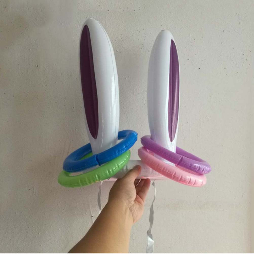 5Pcs Inflatable Bunny Ring Tos - Party Games Easy Kids ulasan dan harga