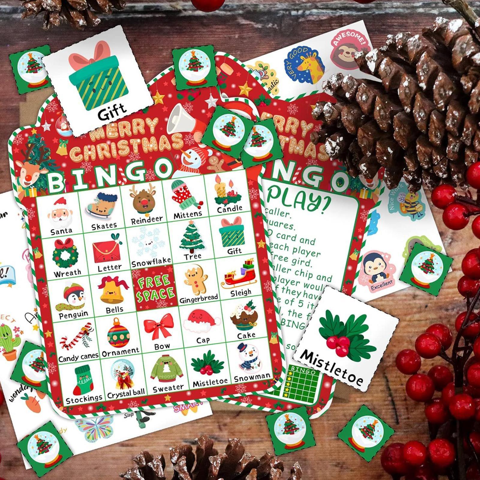 Christmas Bingo Cards Kids Chr - Party Games Bingo ulasan dan harga
