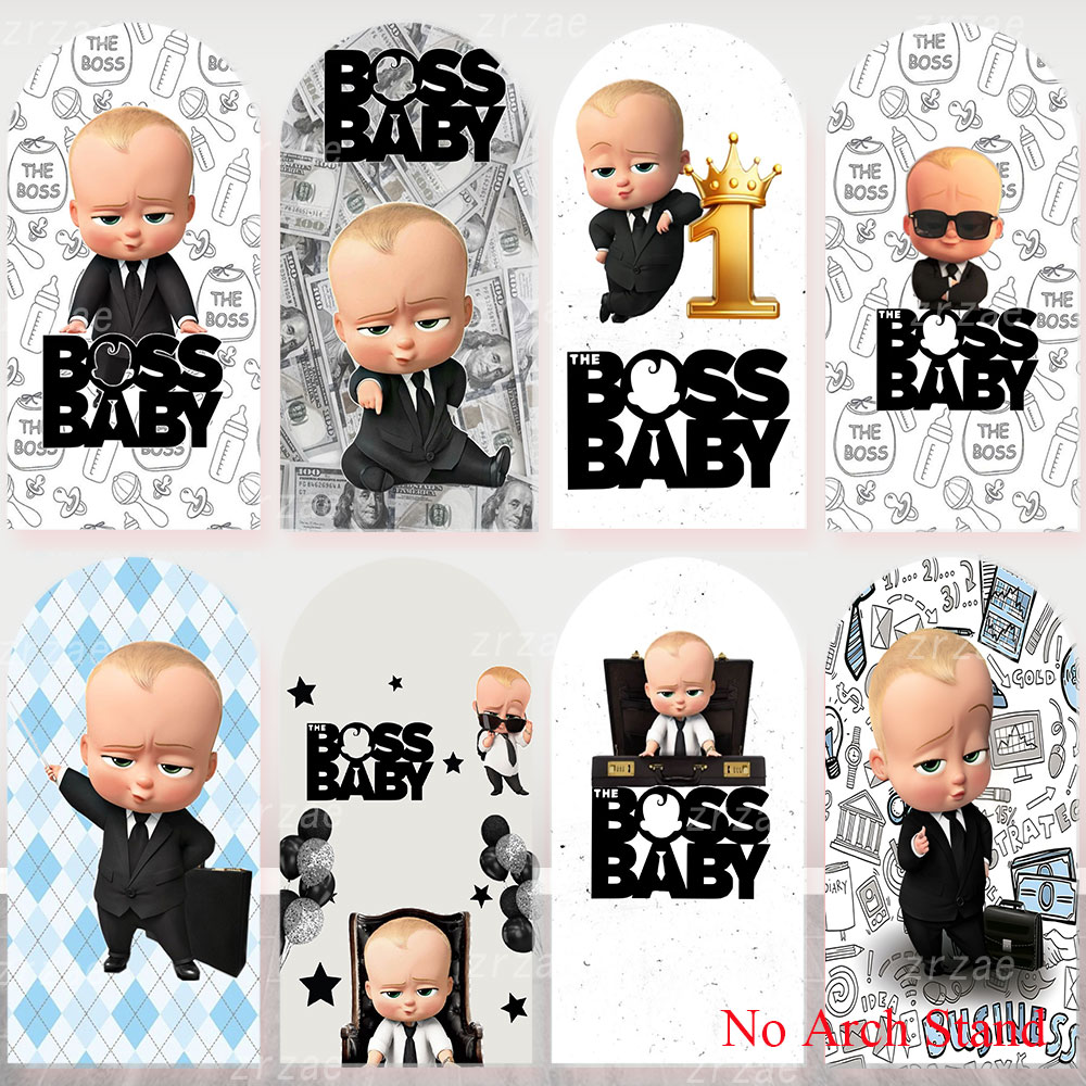 Boss Baby Arch Cover Backdrop  - Party Games Baby Shower ulasan dan harga