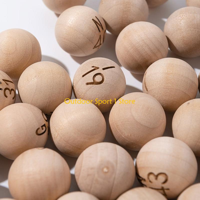 A0KA 75Pcs Natural Bingo Balls - Party Games Bingo ulasan dan harga