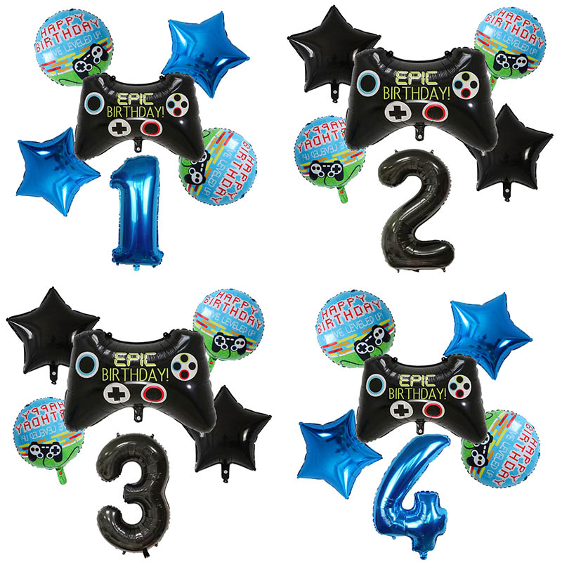 6pcs Gamepad Boy Game Foil Hel - Party Games Kids Birthday ulasan dan harga