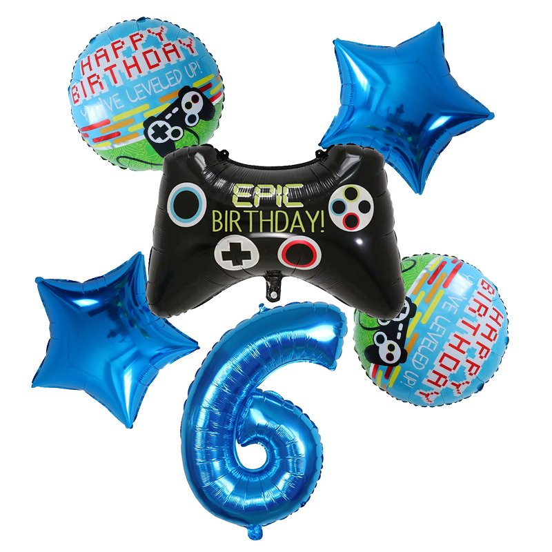 6pcs Gamepad Boy Game Foil Hel - Party Games Kids Birthday ulasan dan harga