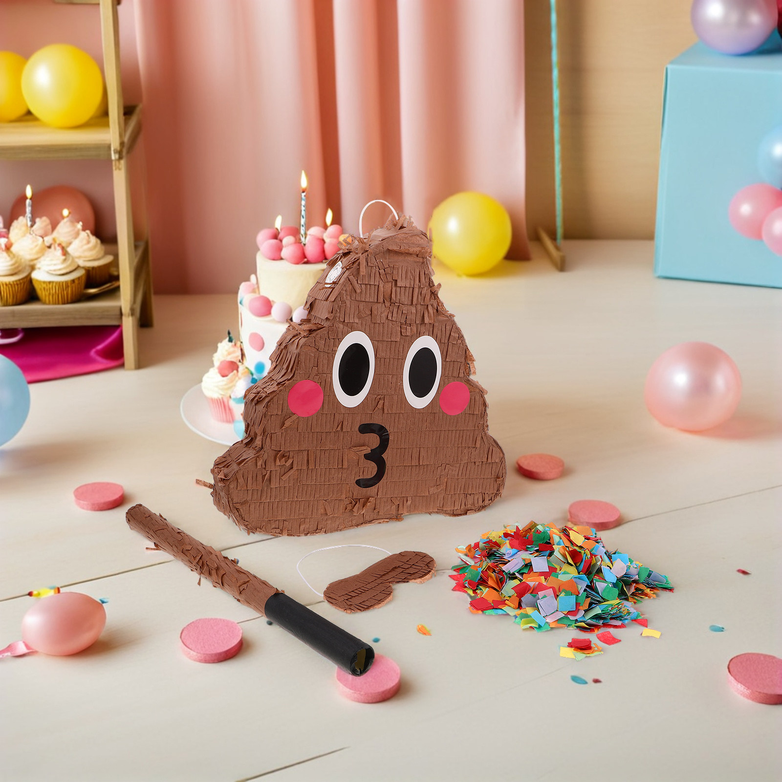 1Set Poop Themed Pinyata for K - Party Games Easy Kids ulasan dan harga