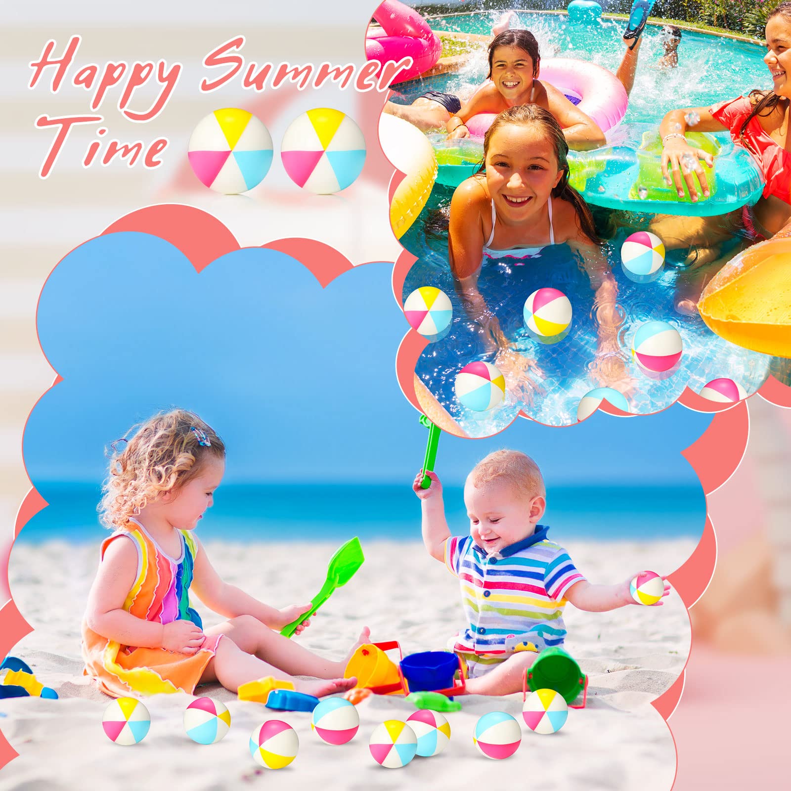 Mini Beach Stress Balls Foam P - Party Games Kids Birthday ulasan dan harga