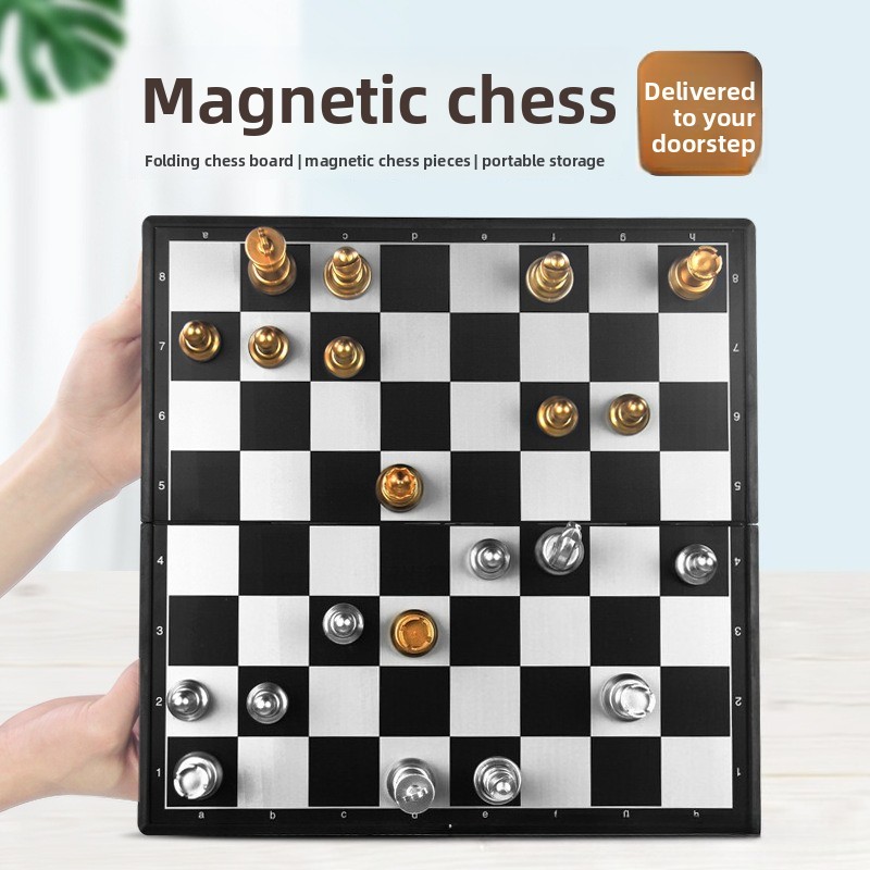 Magnetic Gold Silver Chess Set - Book Party Games ulasan dan harga