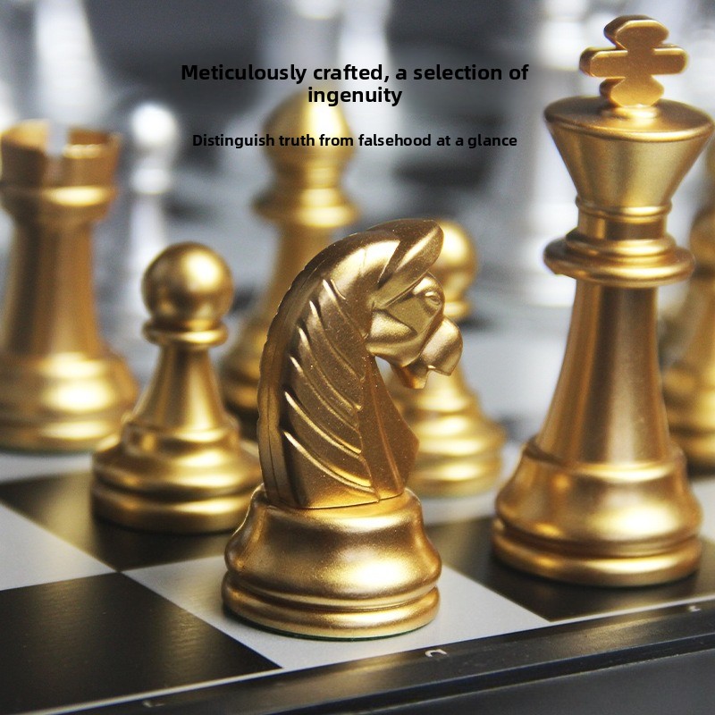Magnetic Gold Silver Chess Set - Book Party Games ulasan dan harga