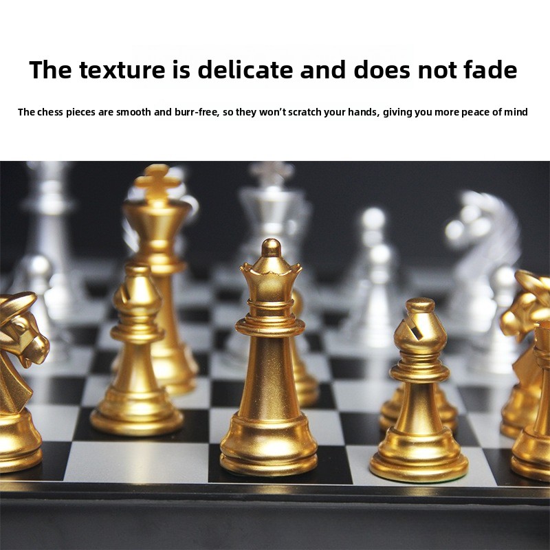 Magnetic Gold Silver Chess Set - Book Party Games ulasan dan harga