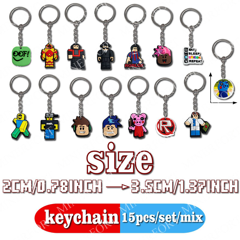 15Pcs Game Roblox Themed Keych - Party Games In Roblox ulasan dan harga