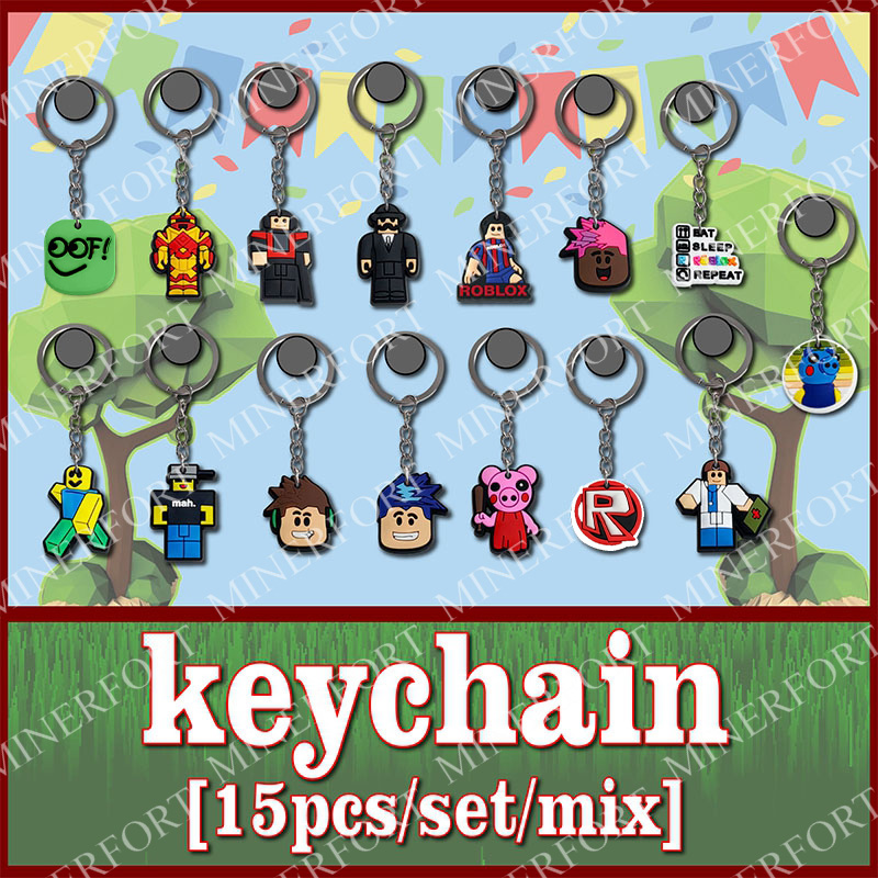 15Pcs Game Roblox Themed Keych - Party Games In Roblox ulasan dan harga
