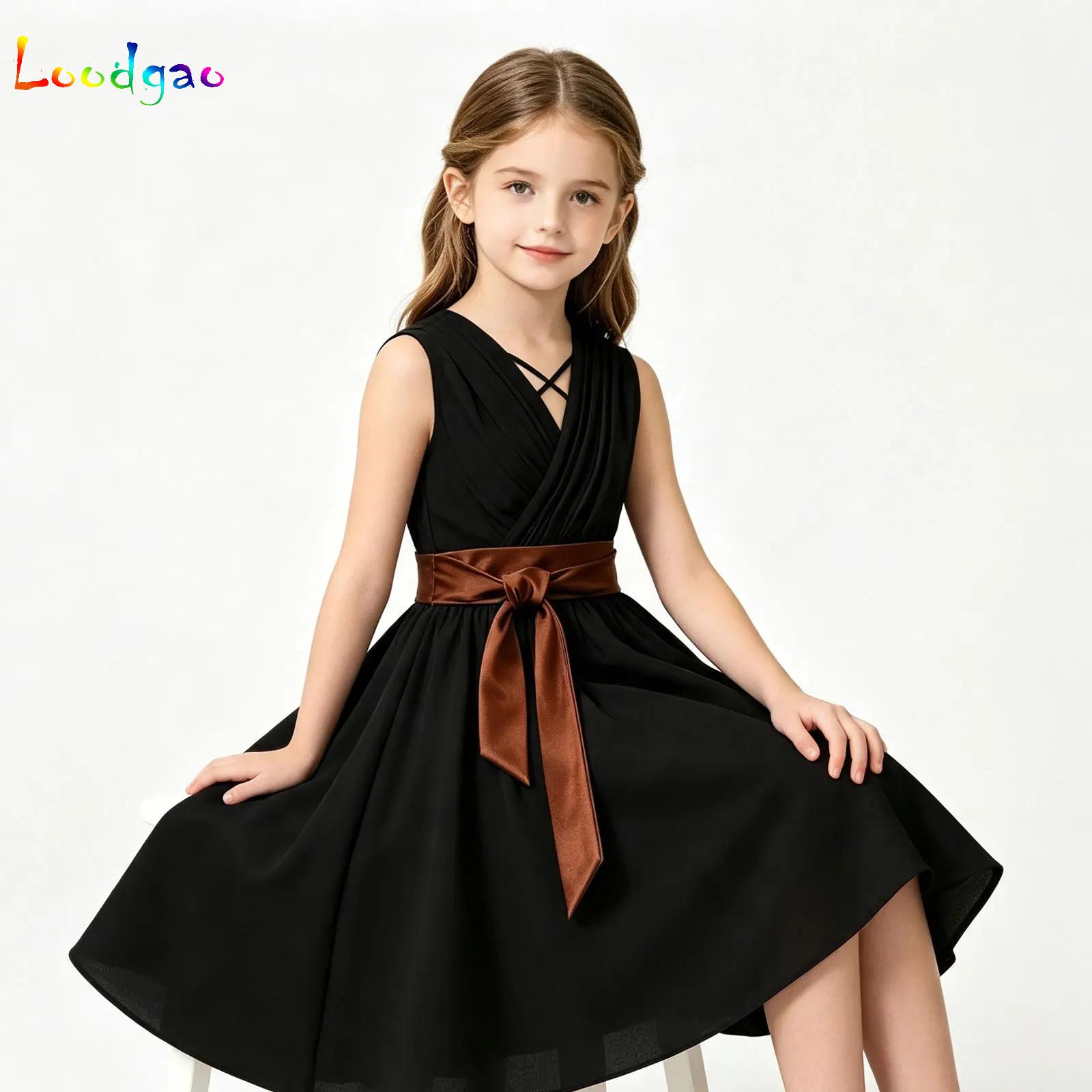 Children Girls V Neck Sleevele - Party Games Kids Birthday ulasan dan harga