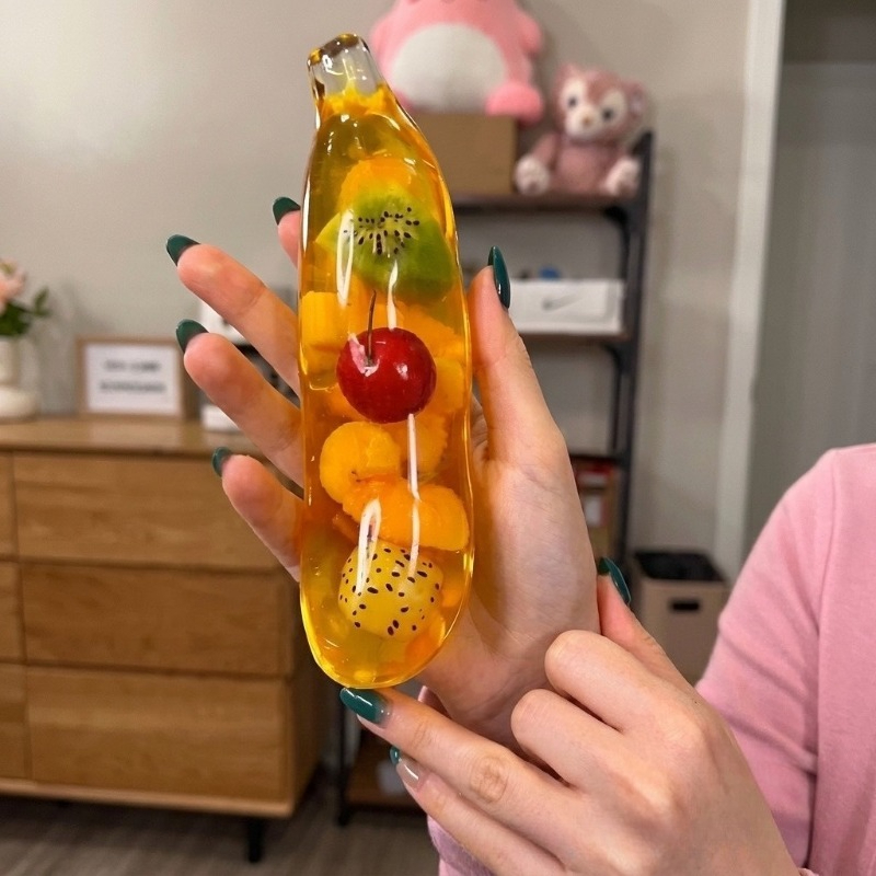 Fruit Banana Jelly Squishy Toy - Party Games Event ulasan dan harga